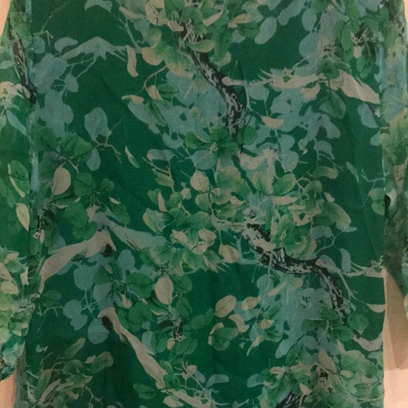 Brand new. Green Floral-print Midi dress - Picture 5 of 5